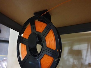 filament holder - holds underneath spool hook spoolholder mount upside down 3d print model - Mito3D