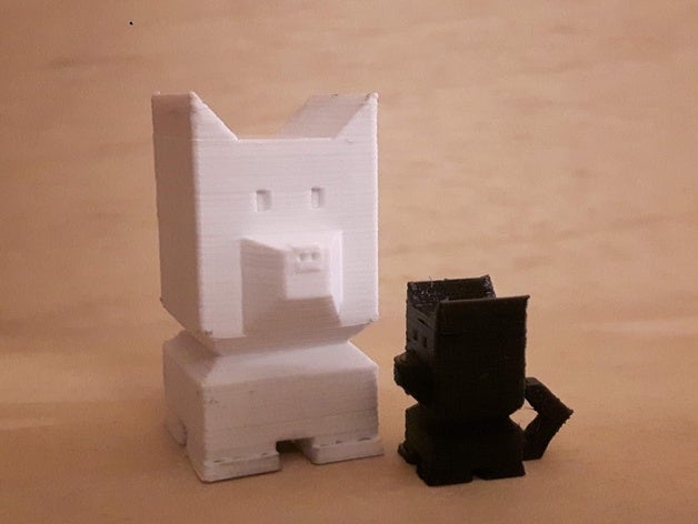 cali husky - étalonnage l'indice de référence benchy calibrer l'étalonnage chien cube cubique hound low poly faible polygone museau test la torture toutou wolf 3D print model - Mito3D