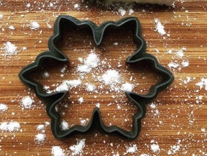 snowflake cookie cutter 3d print model - Mito3D
