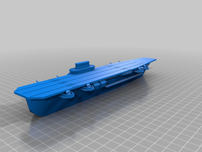 uçak gemisi taşıyıcı gemi 3d print model - Mito3D