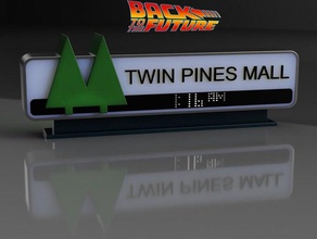carlz twin pines mall sign back future deagostini delorean dmc movie prop 3d print model - Mito3D