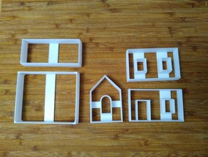 mini-Lebkuchen-Haus-cutter - kompaktes Datei cookie cutter ender 3 Ingwer Lebkuchen Lebkuchen-cutter 3d print model - Mito3D