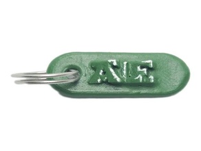 ale personalized keychain embossed letters 3d print model - Mito3D