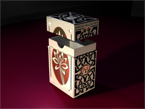box master lotus kutusu kartı durumda güverte çiçeği sihirli toplama 3d print model - Mito3D