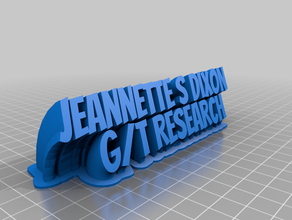 jeannettesweeping customized 3d print model - Mito3D
