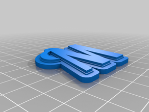 letra m nenas personalizado 3d print model - Mito3D