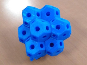 stackable truncated octahedron 3d print model - Mito3D