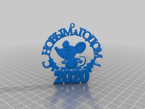 D'ici à 2020 les décorations de noël la souris nouvelle année le rat 3d print model - Mito3D