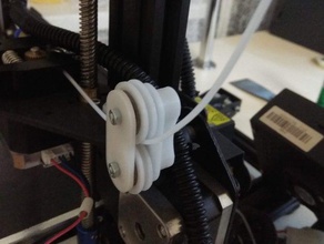 filament double roller guide tronxy xy-2 3d print 3d print model - Mito3D