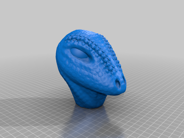 humanoide busto extranjero el la criatura cabeza escultura las esculturas zbrush 3D print model - Mito3D