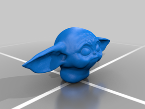 bebek yoda lifesize kafa uzaylı star wars 3d print model - Mito3D