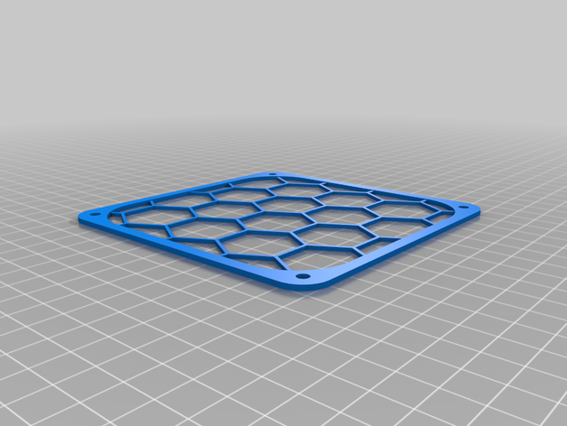 nid d'abeille grille du ventilateur fan openscad paramétrique 3D print model - Mito3D