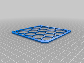 honeycomb fan grille openscad parametric 3d print model - Mito3D