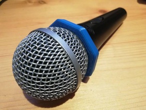shure pg58 renkli kod halkaları yüzük mikrofon 58 pg 3d print model - Mito3D