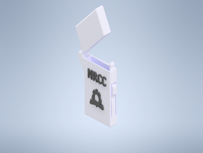 zippo stile business card holder 3d print model - Mito3D