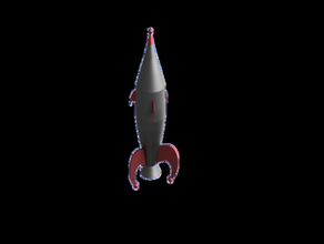 launchable marvin martian rocket c6-5 adults flying high fun kids model old school rocketry 3d print model - Mito3D