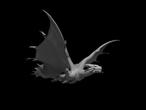copper dragon flying dungeons dragons 3d print model - Mito3D