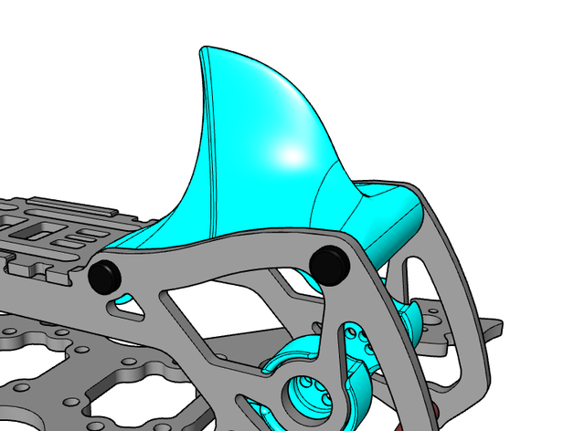 baby sk ll - shark fin 3inch skoll dji drone flynoceros fpv multicopter 3D print model - Mito3D