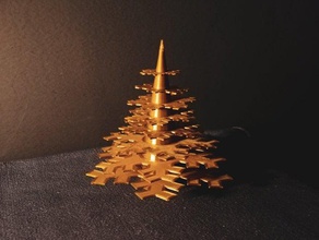 snowflake tree my version christmas decoration ornament 3d print model - Mito3D