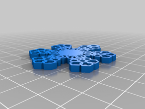 meine individuelle Schneeflocke Maschine kundengebundene 3d print model - Mito3D