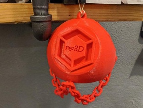 re 3d holiday ornament 2019 christmas hannukah 3d print model - Mito3D