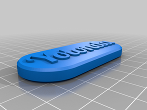 yolonda dog name tag customized 3d print model - Mito3D