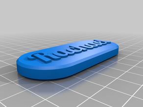rachael dog name tag customized 3d print model - Mito3D