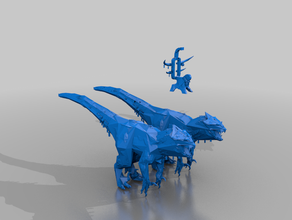carnosaur - lizardmen tm aos seraphon whfb 3d print model - Mito3D