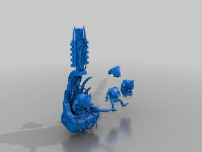 lord croak - lizardmen tm to seraphon whfb 3d print model - Mito3D