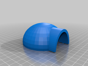 igloo hide - large opening 3d print model - Mito3D