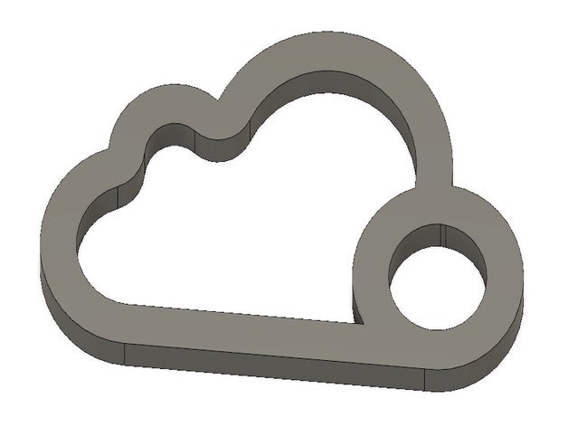 nube de llavero en la 3D print model - Mito3D