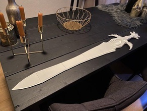 elf longsword tes ıv oblivion cosplay morrowind skyrim kılıç yaşlı verilirse 3d print model - Mito3D