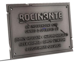 rocinante plaque - expanse season 4 3d print model - Mito3D