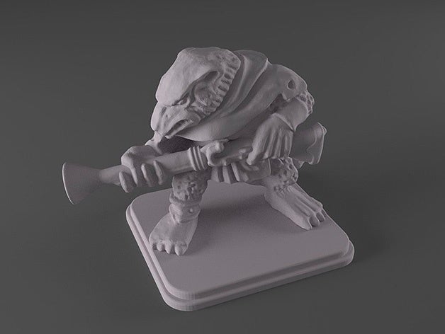 advanced heroquest - ratmen gunner 28mm dnd dungeons dragons fantasy heroic scale miniature oldhammer tabletop warhammer 3D print model - Mito3D
