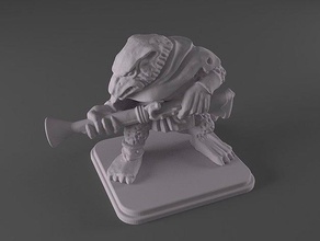 advanced heroquest - ratmen gunner 28mm le mdn donjons dragons de la fantaisie à très grande échelle miniature figurine oldhammer dessus table warhammer 3d print model - Mito3D