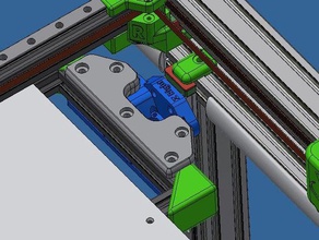 CAD küp katı yatak çerçeve monte edin mgn 3d print model - Mito3D