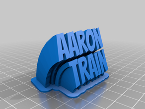aaron train plate customized 3d print model - Mito3D