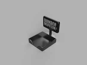 note tray dunder mifflin notes paper office 3d print model - Mito3D
