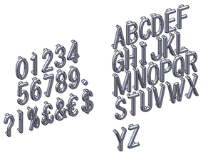 individual alphanumeric & special characters letter board 3d print model - Mito3D