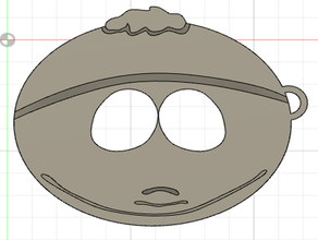 cartman's head key chain animation cartman cartoon keychain keyring park ring south southpark 3d print model - Mito3D