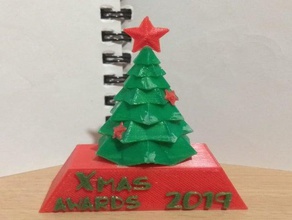 xmas tree award christmas trophy 3d print model - Mito3D
