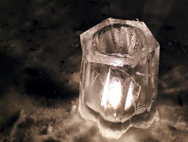 gelo lanterna molde coleção de 15 vela natal a decoração congelar luz inverno 3D print model - Mito3D