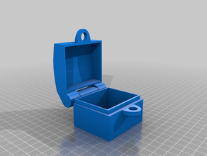 chest can locked lock loop treasure 3d print model - Mito3D