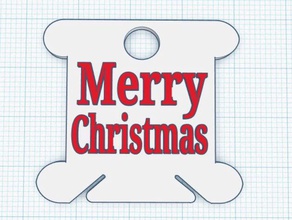 cross stitch - merry christmas ornament crossstitch 3d print model - Mito3D