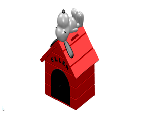 snoopy coffre-fort 3d print model - Mito3D