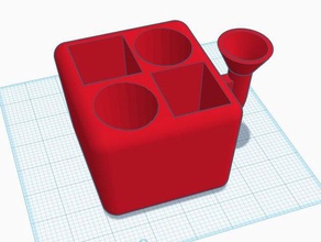 square self watering pot four planting spaces 3d print model - Mito3D