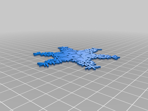 millie's snowflake customized 3d print model - Mito3D