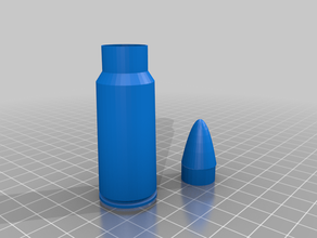 fat hollow bullet 3d print model - Mito3D
