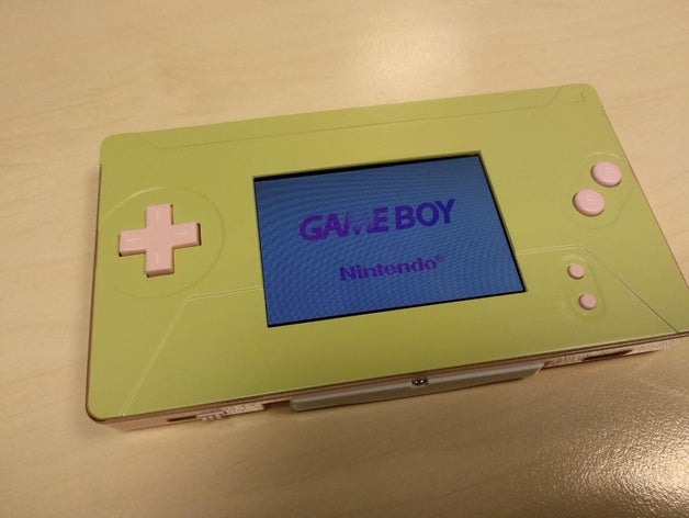 game boy macro painel frontal advance gameboy gba nds ndsl nintendo 3D print model - Mito3D