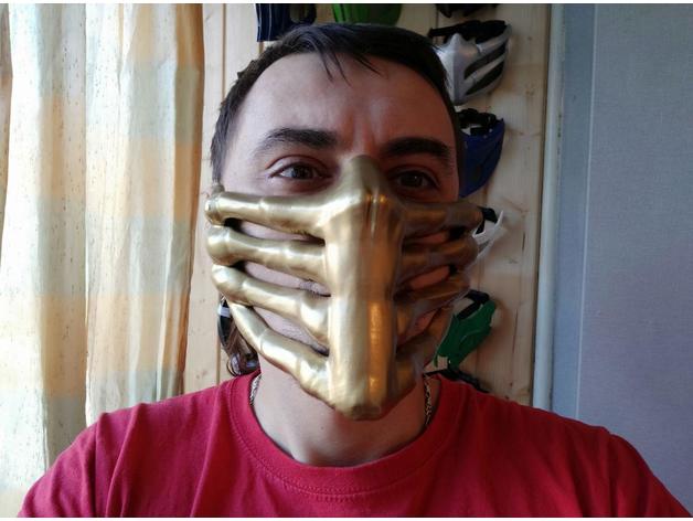 scorpion mortal kombat os masque v2 mk11 mkx 3D print model - Mito3D